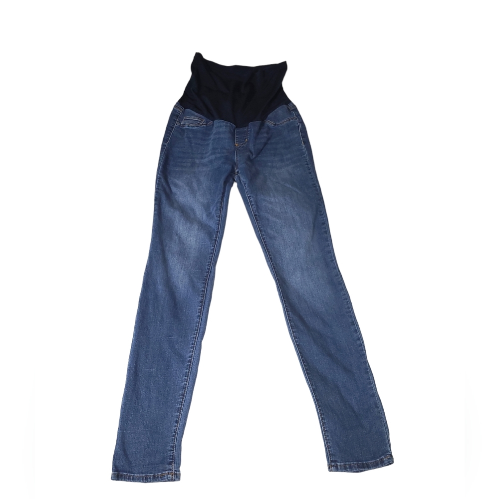 S.O.N.G. MATERNITY JEANS WOMENS MEDIUM BLUE DENIM JEANS